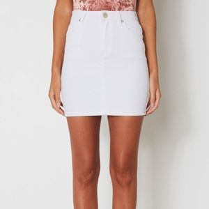 White denim skirt